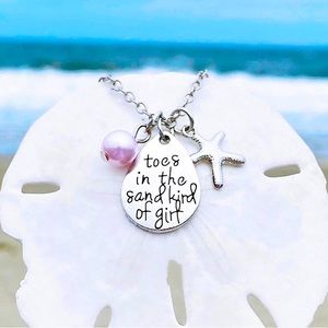 Toes in the Sand Kind of Girl Charm Necklace